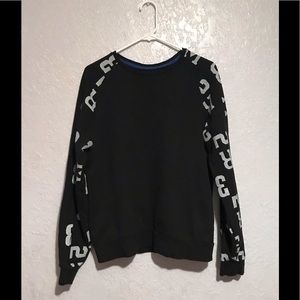 River Island - Varsity sleeve Black Sweatshirt